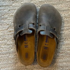 Grey Birkenstock Clogs